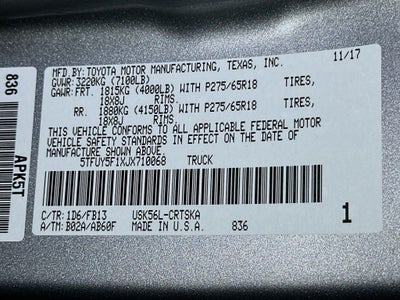 2018 Toyota Tundra SR5
