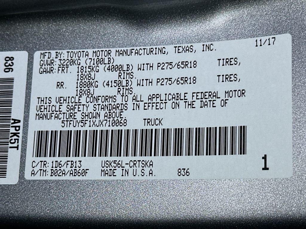 2018 Toyota Tundra SR5