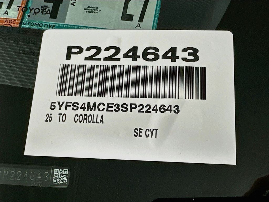 2025 Toyota Corolla SE