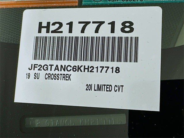 2019 Subaru Crosstrek 2.0i Limited