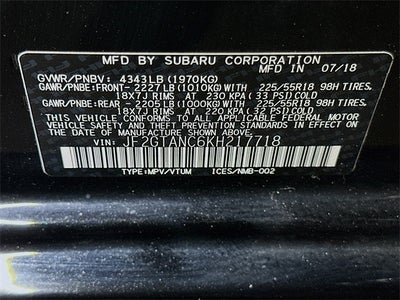 2019 Subaru Crosstrek 2.0i Limited