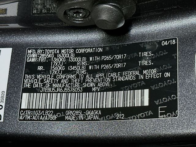 2018 Toyota 4Runner SR5