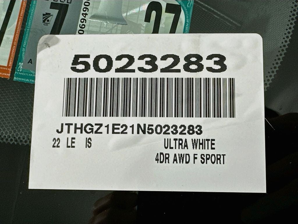 2022 Lexus IS 350 F SPORT