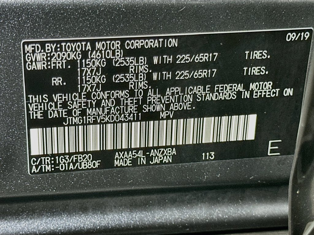 2019 Toyota RAV4 LE