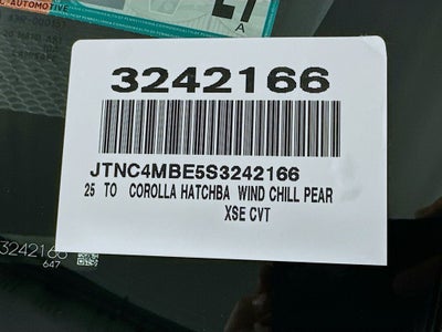 2025 Toyota Corolla Hatchback XSE