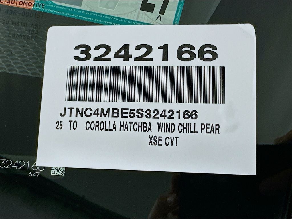 2025 Toyota Corolla Hatchback XSE
