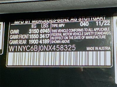 2022 Mercedes-Benz G-Class G 550 4MATIC®