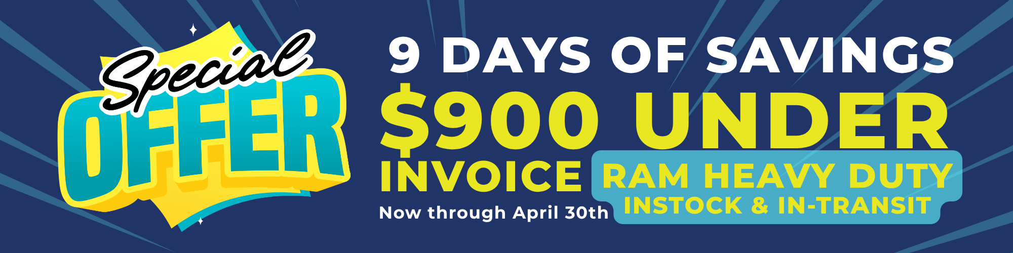 9 Days of Saving $900 Under Invoice!