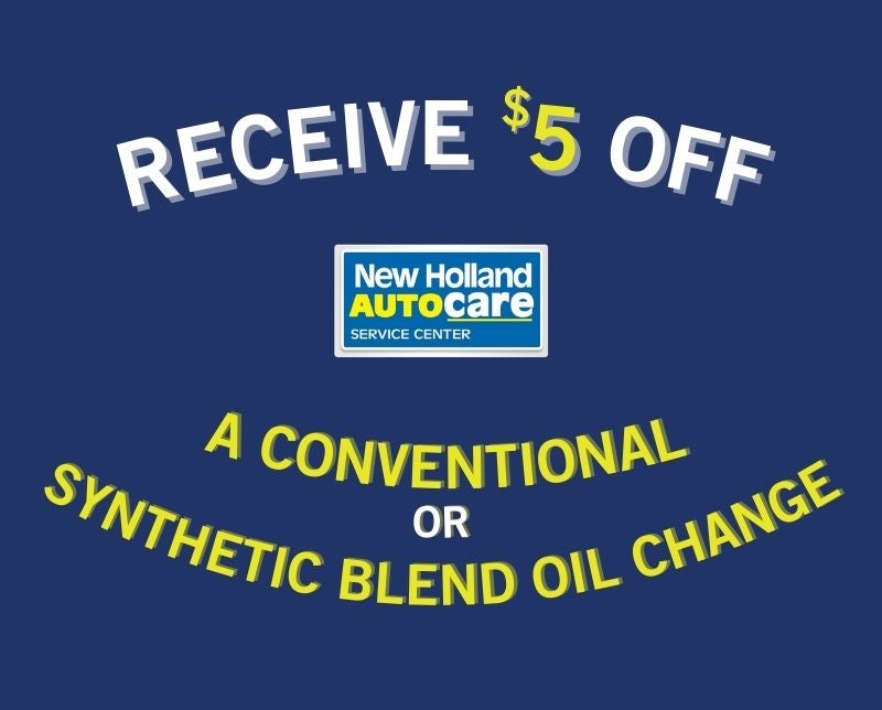 Receive $5.00 off of a Conventional or Synthetic Blend Oil Change