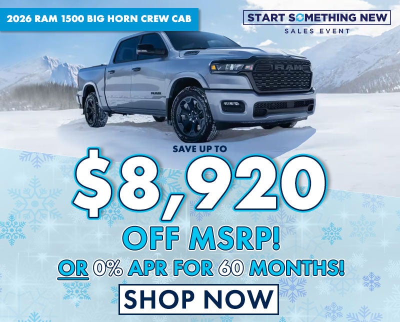 SAVE $8,920 OFF MSRP OR 0% APR for 60 Months!